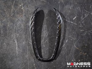 Alfa Romeo Giulia Key Fob Cover - Carbon Fiber - Yellow Candy Main/ Black Accents Alfa Romeo Giulia Key Fob Cover - Carbon Fiber - Yellow Candy Main/ Black Accents